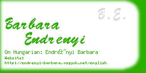 barbara endrenyi business card